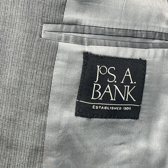 NEW Jos A Bank Mens 42R Gray 100% Wool Blazer Sport Coat Business Casual Suit - Picture 7 of 10